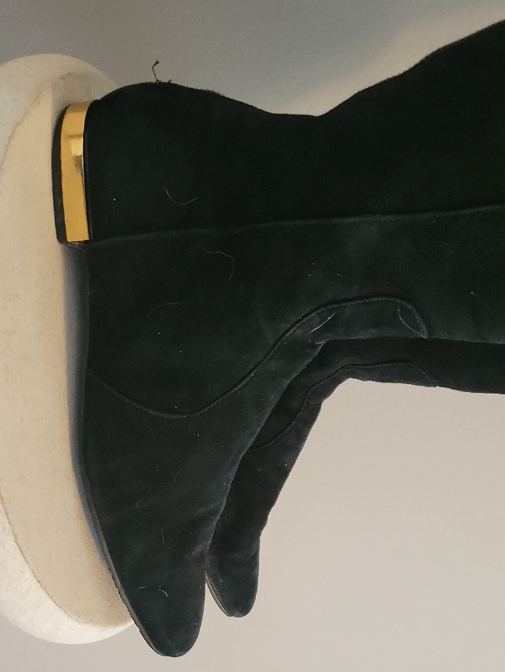 Tory Burch Uma Black Suede Logo Boots size 9 - Picture 4 of 9